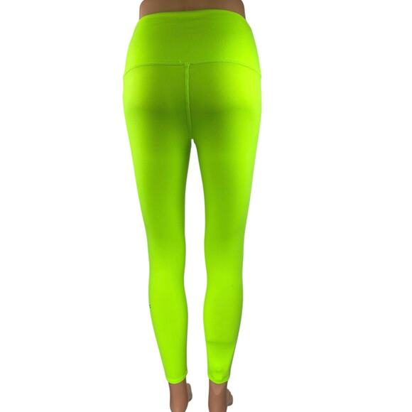 Alo Yoga Neon Green Skinny High Waist Fitness Workout Yoga Leggings Pants Size S - Picture 3 of 5